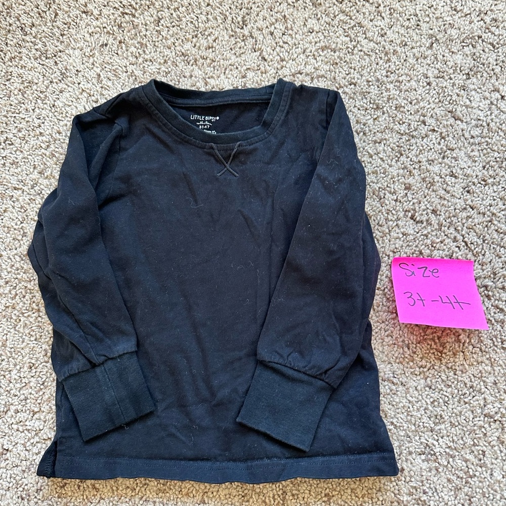 Little Bipsy Classic Black Long Sleeve Tee
